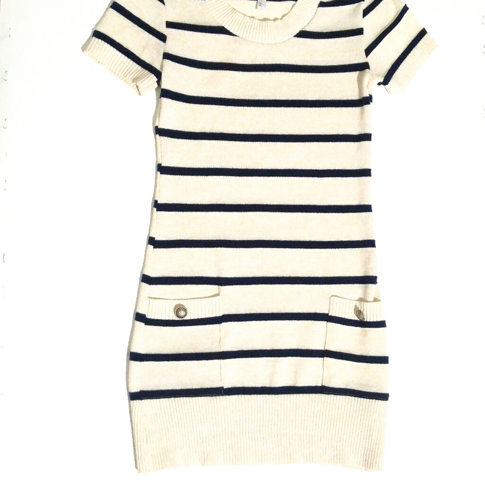 🌸LikeNew🌸 Sweater Dress | Navy & Cream - Picture 2 of 4
